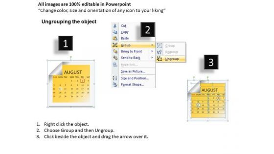 August 2012 Calendar PowerPoint Slides