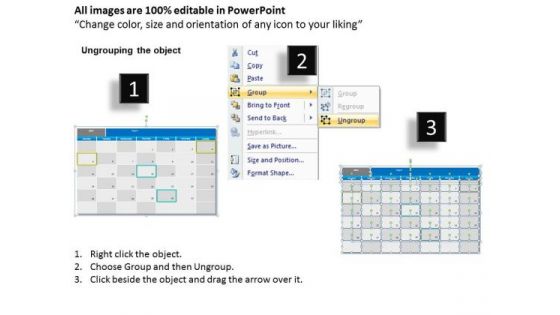 August 2013 Calendar PowerPoint Slides Ppt Templates