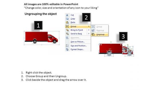 Auto Red Truck PowerPoint Slides And Ppt Diagram Templates
