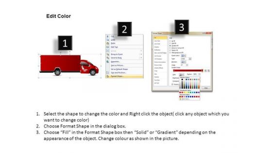 Auto Red Truck PowerPoint Slides And Ppt Diagram Templates
