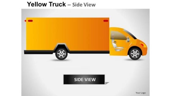 Auto Yellow Truck PowerPoint Slides And Ppt Diagram Templates