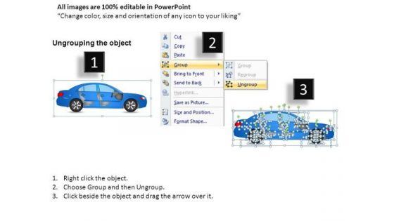 Automobile Blue Family Car Side View PowerPoint Slides And Ppt Diagram Templates