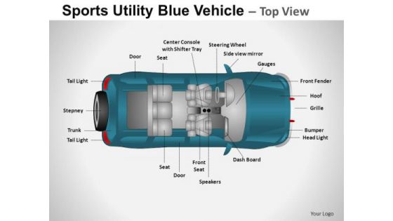 Automobile Sports Utility Blue Vehicle PowerPoint Slides And Ppt Diagram Templates