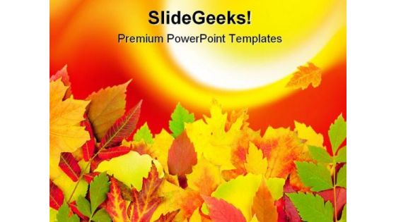 Autumn Frame Beauty PowerPoint Template 1010