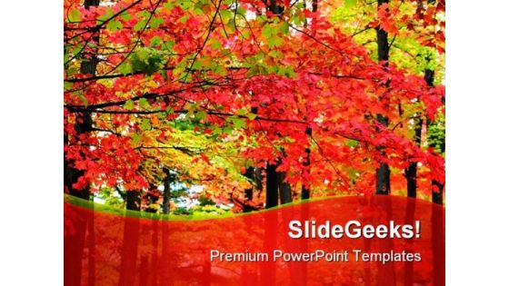 Autumn Landscape Nature PowerPoint Template 1010