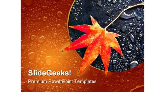 Autumn Leaf Beauty PowerPoint Template 1110