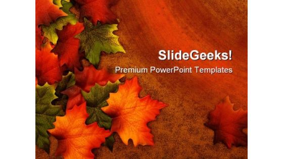 Autumn Leaves01 Nature PowerPoint Template 1010
