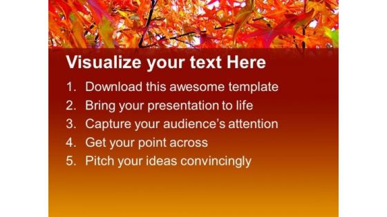 Autumn Leaves Nature PowerPoint Templates Ppt Backgrounds For Slides 0213