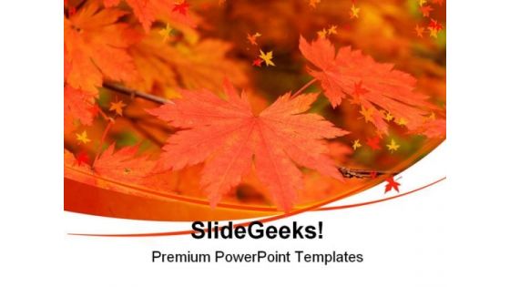 Autumn Maple Leaves Nature PowerPoint Themes And PowerPoint Slides 0511