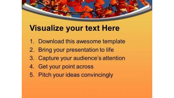 Autumn With Flowers Theme Background PowerPoint Templates Ppt Backgrounds For Slides 0513