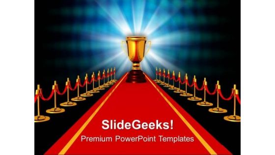 Award On Red Carpet Competiton PowerPoint Templates Ppt Backgrounds For Slides 0113