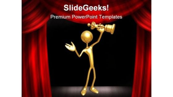 Award Success Entertainment PowerPoint Template 0910