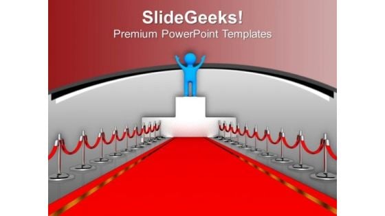 Award Winner Red Carpet Leadership PowerPoint Templates Ppt Backgrounds For Slides 0113
