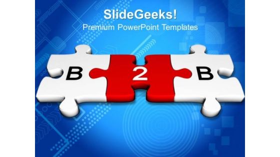 B2b Jigsaw Puzzles PowerPoint Templates And PowerPoint Themes 0812