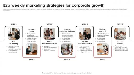 B2B Weekly Marketing Strategies For Corporate Growth Introduction Pdf