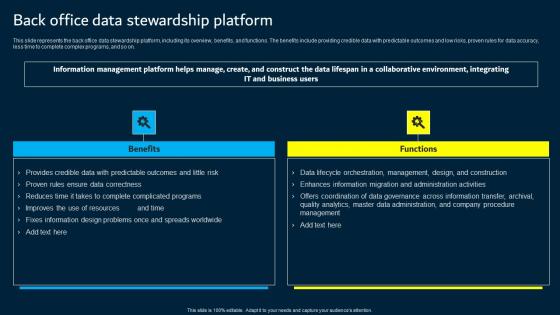 Back Office Data Stewardship Platform Data Custodianship Summary Pdf