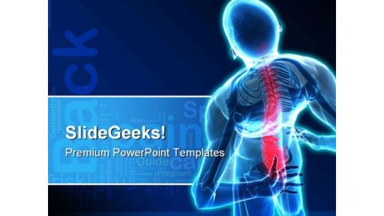 Back Pain Medical PowerPoint Template 0610