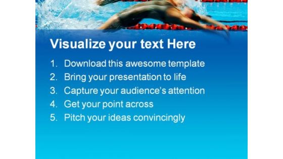 Back Stroke Swimming Sports PowerPoint Templates And PowerPoint Backgrounds 0511