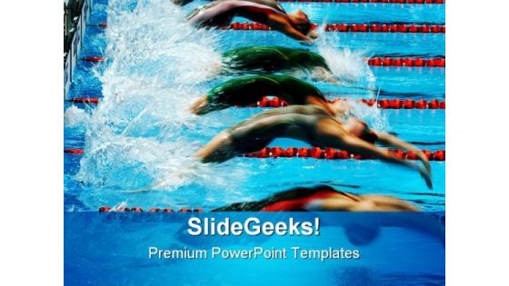 Back Stroke Swimming Sports PowerPoint Templates And PowerPoint Backgrounds 0511