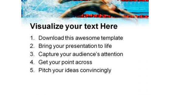 Back Stroke Swimming Sports PowerPoint Themes And PowerPoint Slides 0511