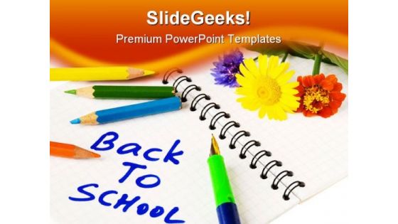 Back To School Education PowerPoint Template 0810