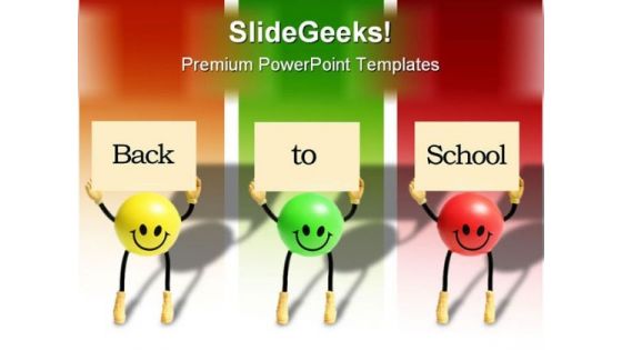 Back To School Smileys Eduation PowerPoint Backgrounds And Templates 1210