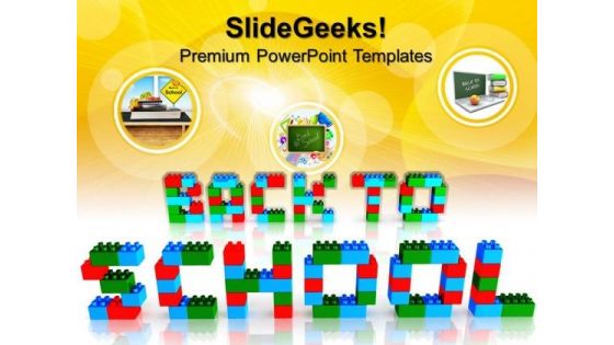 Back To School With Lego Blocks Game PowerPoint Templates And PowerPoint Themes 0812