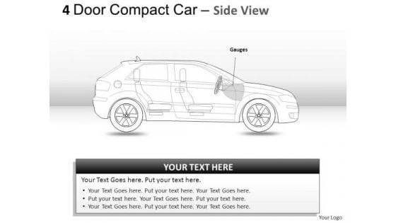 Background 4 Door Blue Car Side View PowerPoint Slides And Ppt Diagram Templates