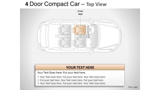 Background 4 Door Red Car Top View PowerPoint Slides And Ppt Diagram Templates