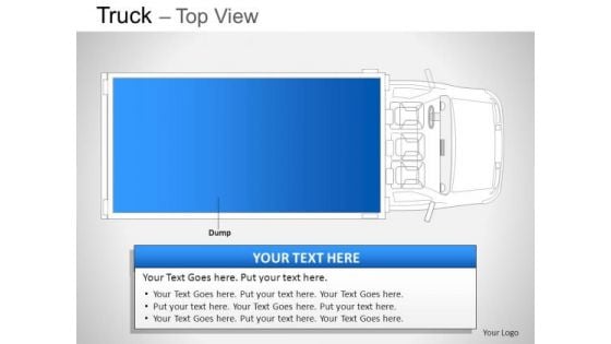 Background Blue Truck Top View PowerPoint Slides And Ppt Diagram Templates