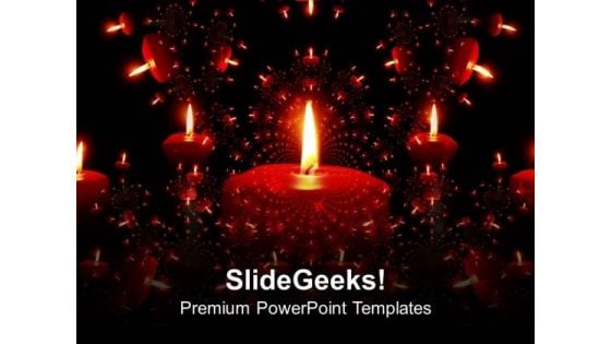 Background With Candle And Red Color PowerPoint Templates Ppt Backgrounds For Slides 0513