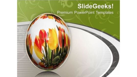Background With Graphics Of Egg And Flowers PowerPoint Templates Ppt Backgrounds For Slides 0513