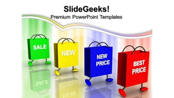 Bags And Prices Shopping Carry Sale PowerPoint Templates And PowerPoint Themes 0712