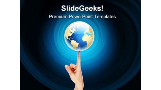 Balance Globe On Finger Earth PowerPoint Themes And PowerPoint Slides 0311