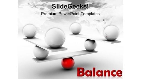 Balance Shapes PowerPoint Template 0910