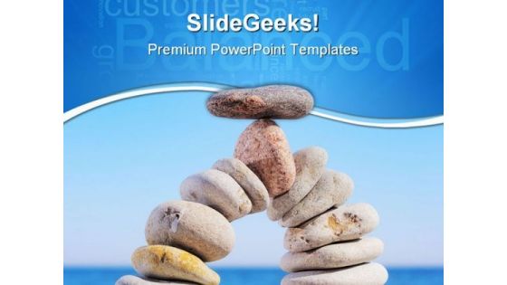 Balanced Stones Business PowerPoint Themes And PowerPoint Slides 0611