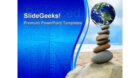 Balanced World PowerPoint Template 0610