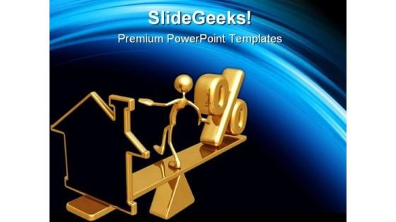 Balancing Home Real Estate PowerPoint Themes And PowerPoint Slides 0411