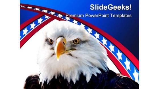 Bald Eagle Americana PowerPoint Template 1010