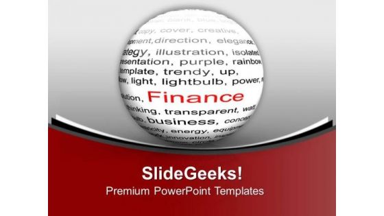 Ball With Inscription Finance PowerPoint Templates Ppt Backgrounds For Slides 0613