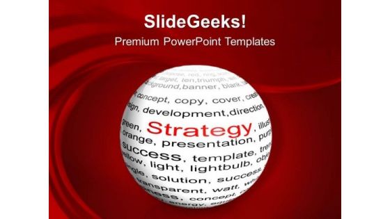 Ball With Inscription Strategy Business PowerPoint Templates Ppt Backgrounds For Slides 0413