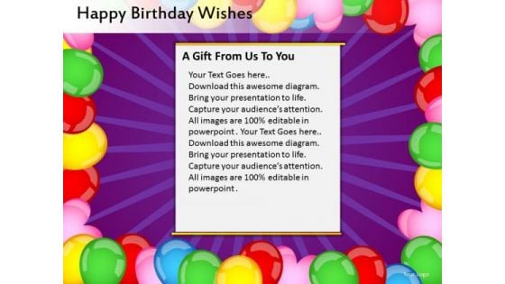 Balloons Border Birthday Fun PowerPoint Slides And Balloons Border Ppt