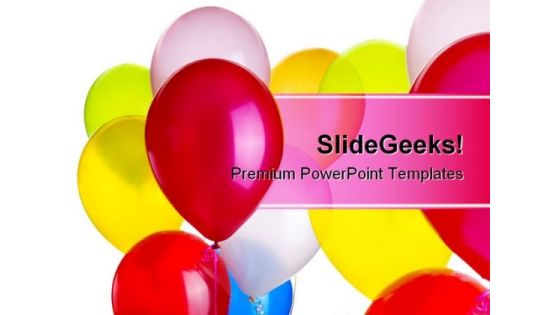 Balloons Entertainment PowerPoint Background And Template 1210