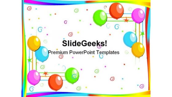 Balloons Festival PowerPoint Template 0810