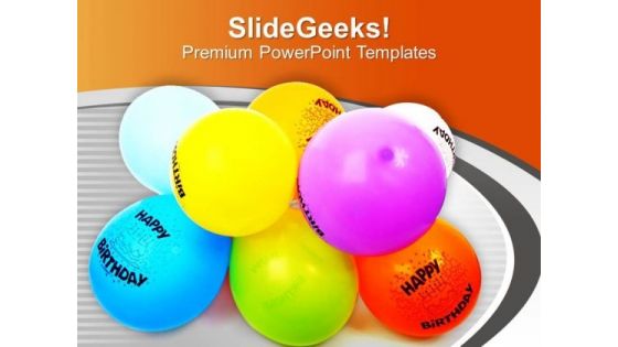 Balloons For Party Theme PowerPoint Templates Ppt Backgrounds For Slides 0513