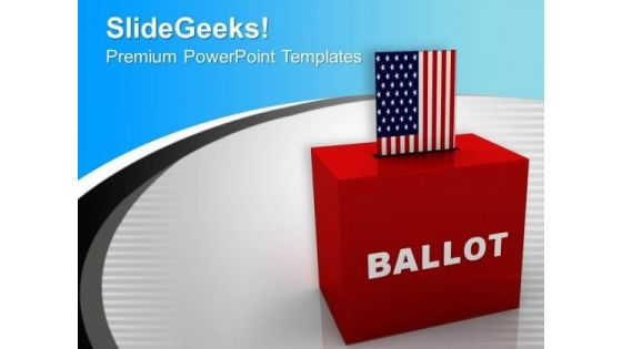 Ballot Box Usa Government PowerPoint Templates Ppt Backgrounds For Slides 0113