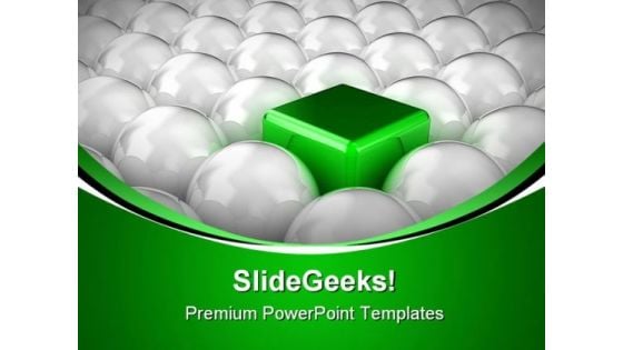 Balls And Square Shapes PowerPoint Templates And PowerPoint Backgrounds 0411