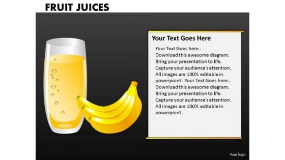 Banana Shake PowerPoint Templates And Bananas Ppt Slides