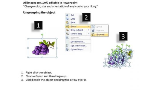 Bananas And Grapes PowerPoint Templates