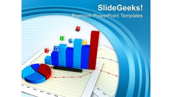 Bar And Pie Chart For Business Report PowerPoint Templates Ppt Backgrounds For Slides 0713